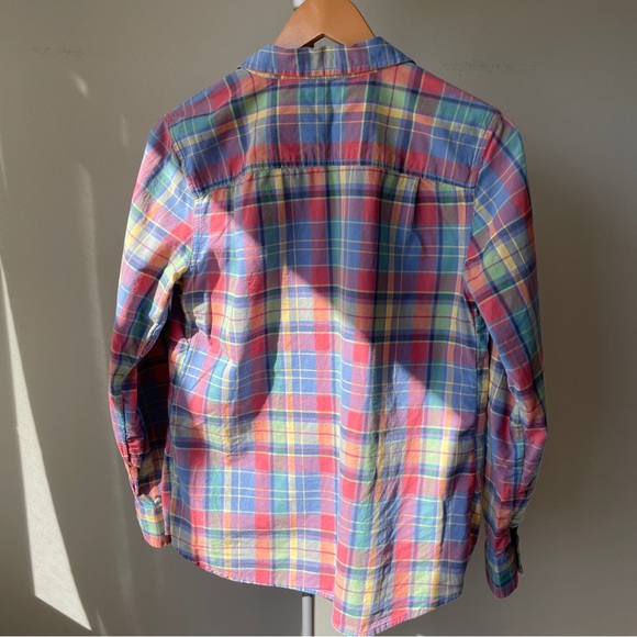 L.L. Bean Rainbow Plaid Button Down Shirt - Picture 4 of 5